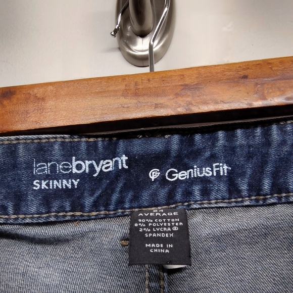 Lane Bryant Skinny Jeans Women Size 24 Blue Stretch Genius Fit Fall Casual - Picture 6 of 8